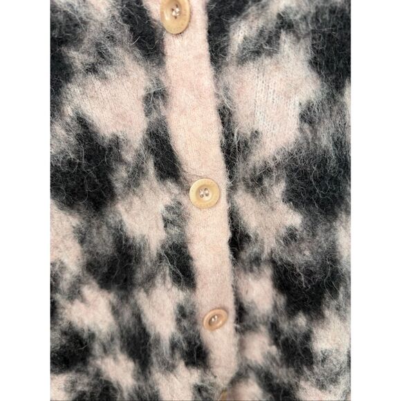 Allsaints Irma Houndstooth Cardigan Pink Small - Picture 13 of 16